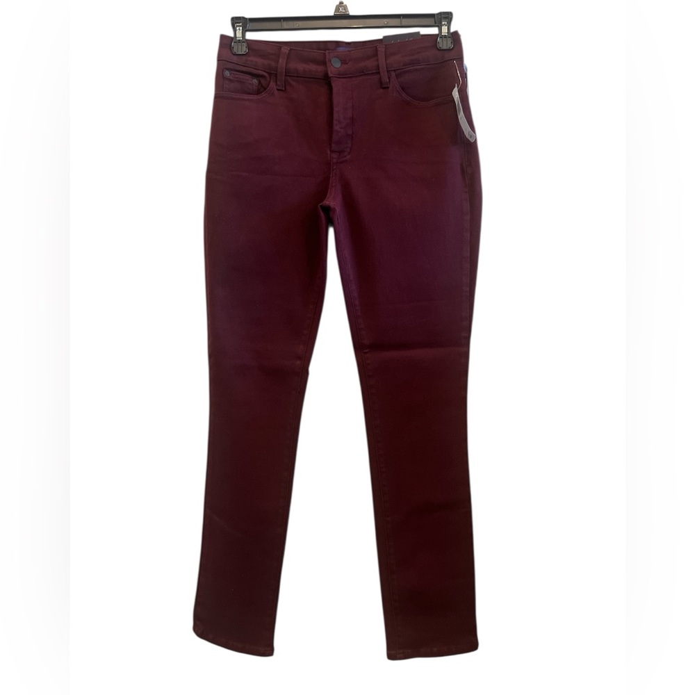 NYDJ Deep Red Leggins/Skinny Jeans Size 8 NEW